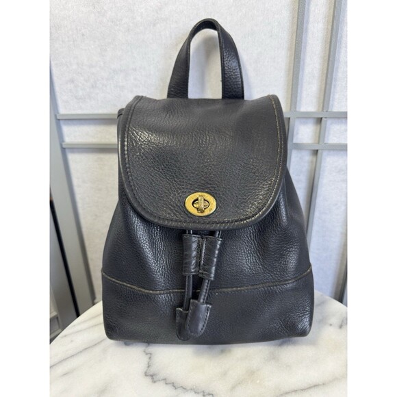 Vintage Coach Daypack 9960, Black Leather with Hangtag Backpack - Picture 1 of 13